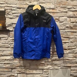 The North Face Boys  Dryvent Waterproof   Rain Jacket , Black/Blue, L(14-16)